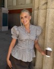 ARIELIC BLOUSE BROWN CHECK thumbnail