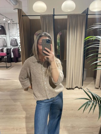 FQGRSLULU CARDIGAN SILVER MINK