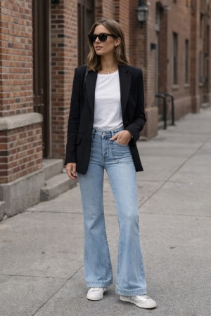 ANNIKA JEANS 32 LENGDE LIGHT BLUE