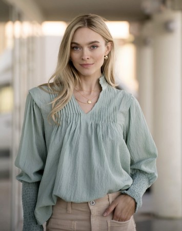 NIKI BLOUSE OCEAN MIST
