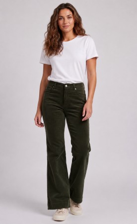ANNIKA CLASSIC CORD MOSSY GREEN 32 LENGDE 