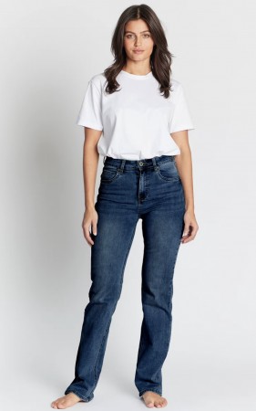 HANA JEANS DK BLUE 32 LENGDE 
