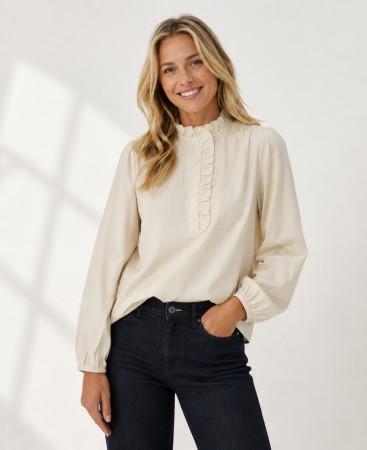 FQMAGDA BLOUSE MOONBEAM